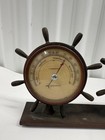 Vtg Swift   Anderson Boston Ship   s Wheel Barometer Thermometer Desk Set As Is