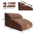 2 Tiers High Density Extended Foam Dog Ramp steps 11 8  High  Waterproof Cover