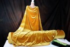 Gold Green Glitter Velvet Fabric 4 Way Stretch By The Yard Ssvg-gold