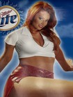 Vintage 2001 Miller Lite Beer Sexy Pin Up Poster Angelica Bridges Man Cave Art