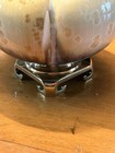 Rare Bill Campbell Studio Art Pottery Crystalline-15    Lamp W irridescent Shade 