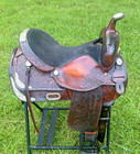Circle Y Leather Equitation Barrel Saddle Western Trail Show Horse Brown 16 Inch