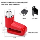 2pcs Motorcycle Disc Brake Lock  Antitheft Waterproof Safety Wheel Brake Lock   