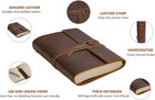 Leather Journal Notebook   6x8 In   - Vintage Leather Bound Journals Handmade Rustic