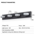 29  Vanity Light Bathroom Mirror 4 Lights Led Dimmable Wall Lamp Fixture Black