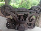 Vintage Antique Cast Iron Myers Unloader Barn Hay Trolley Ashland Oh