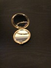 Vintage Circular Compact Mirror With Stars And Rhinestones Gold Tone