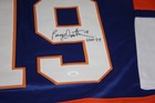 Bryan Trottier  19 Sewn Stitched Autographed Custom Blue Islanders Jersey Jsa