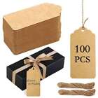 100pcs Large Kraft Paper Gift Tags  Merchandise Tag  Blank Brown Paper  3 7 1 8 