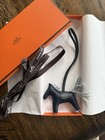 Hermes Rodeo Pm Bag Charm Bleu Nuit bleu Brume vert Mangrove Leather New W box
