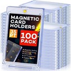 100 Pack Magnetic Trading Sports Card Holders 35pt One-touch Hard Uv Protection