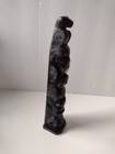 Vintage Haida Northwest Coast Carved Pearlite Totem Pole 9  Art Sculpture 1970s