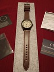 Civo 8336 Men s Quartz Analog Watch White Dial Brown Leather Strap 40mm 30m