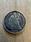 Antique Sailor Love Token Engraved With Initials On An 1875 Dime