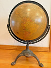 Antique 12 terrestrial Globe Denoyer-geppertco  Early 1920 s Claw Foot Stand 