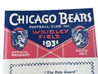 Antique Football Program 1931 Chicago Bears Football Wrigley Field Green Bay