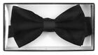 100  Silk Bowtie Solid Black Color Mens Bow Tie For Tuxedo Or Suit