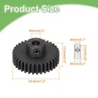 32p 35t Pinion Gear Set With Adapter Shaft  1 3 16  X 1 3 16  Motor Gears