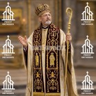 Orthodox Priest Stole Gold Embroidered Christian Clergy Vestment Handmade Church