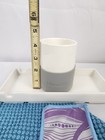 Nwob Norwex Kitchen Towel   Bathroom Porcelain Sink Organizer Cup Tray White