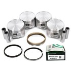 Pistons W  Rings Fit 90-97 Nissan D21 Pickup 2 4l Ka24e Dohc 12v