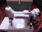 Singer Featherweight 221k White  Sewing Machine  Fa232069  1968-1969  See Video 