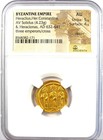 Heraclius  Her  Constantine   Heraclonas Gold Av Solidus Coin 632-641 Ad  Ngc Au