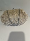 Vtg Beaded Evening Purse Hong Kong Bridal Clutch Iridescent Cocktail Glam Retro