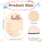 Personalized Wooden Baby Announcement Sign For Newborn Photo Props