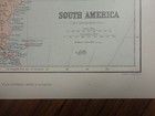 Nice Color Map Of South America   Printed 1891 By Chambers 