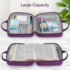 Extra Large Bible Cover With Detachable Strap  Pocket - Purple