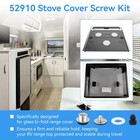 52910 Rv Stove Top Cover Screws Kit For Glass Bi-fold Range Cover  Silver 