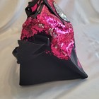 Girls Dance Sequin Duffle Bag Pink Silver Color Change Heart Large Gym Tote