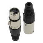 10 Xlr Dmx 3 Pin Audio Micro Connector Male Female Mic Snake Plug Cable Adapter