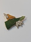 Alligator Eating Feathers Wearing Robin Hood-style Hat Lapel Pin