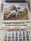 1944 Albany Garage Co Calendar Albany Ny Dodge Plymoth 29x43