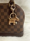 Dog Keychain Keyring Bag Charm Purse Handbag Charm Pink Rhinestones Gift New