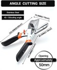 45-135   Adjustable Miter Shears - Cut Trim  Pvc   Wood Safety Lock Multi Angle
