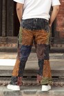 Unisex Hippie Patchwork Drawstring Pants  summer Festival Boho Handmade Trousers