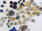 Wonderful Lot Of Vintage Rhinestone Buttons  No Missing Stones very Clear nice 