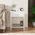  Nightstand modern Bedside End Table  Night Stand With Set Of 1 Limestone White