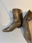 Antique High Lace Victorian Up Ladies Shoes Very Small 