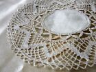 Beautiful 1920s Maltese Bobbin Lace Edge Linen Doily fine Doily frame It
