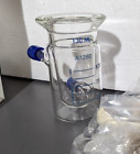 Biotage 130ml Glass Jacketed Tapered Reaction Vessel W quick Connect Fittings