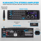Dual Channel Bluetooth Mixing Amplifier - 2000w Rack Mount Karaoke Sound Mixer A