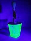 Vintage Uranium Green Glass Measuring Cup With Hand Mixer