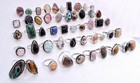 Jasper   Mix Gemstone 925 Sterling Silver Plated Wholesale Bohemian Lot Rings