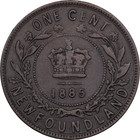 1885 1 Cent Newfoundland Canada Key Date  Victoria   Vf