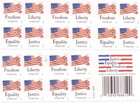 Usps Forever Stamps  four Flags  Booklet Of 20 Stamps