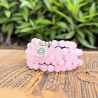 108 Rose Quartz Mala Beads Meditation Bracelet   Buddhist Prayer Necklace Yoga